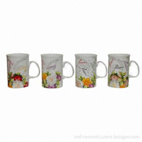Porcelain Mugs with Two-tone Colors, 10oz Capacity, Customized Logo Printing are Accepted